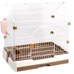 SMALL ANIMAL CAGES - HOUSE WITH FOOD BOWL (ASSORTED) (MEDIUM) (79x53x72cm) JNB233