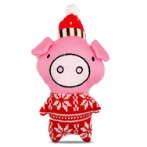 KNITTED TOY - PIG (PINK) (24x12x4cm) BWAT2826