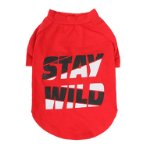 T-SHIRT - STAY WILD (RED) (LARGE) (35cm) SS0TK097RDL