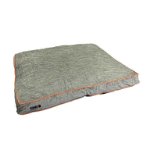 RECTANGLE BED (GREY / ORANGE PIPING) (X-LARGE) (86x114cm) DGS0KONGHRB3452