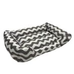 POLYESTER BED - WAVY PATTERN (GREY WITH WHITE) (61x45x15cm) DF2020549PGY