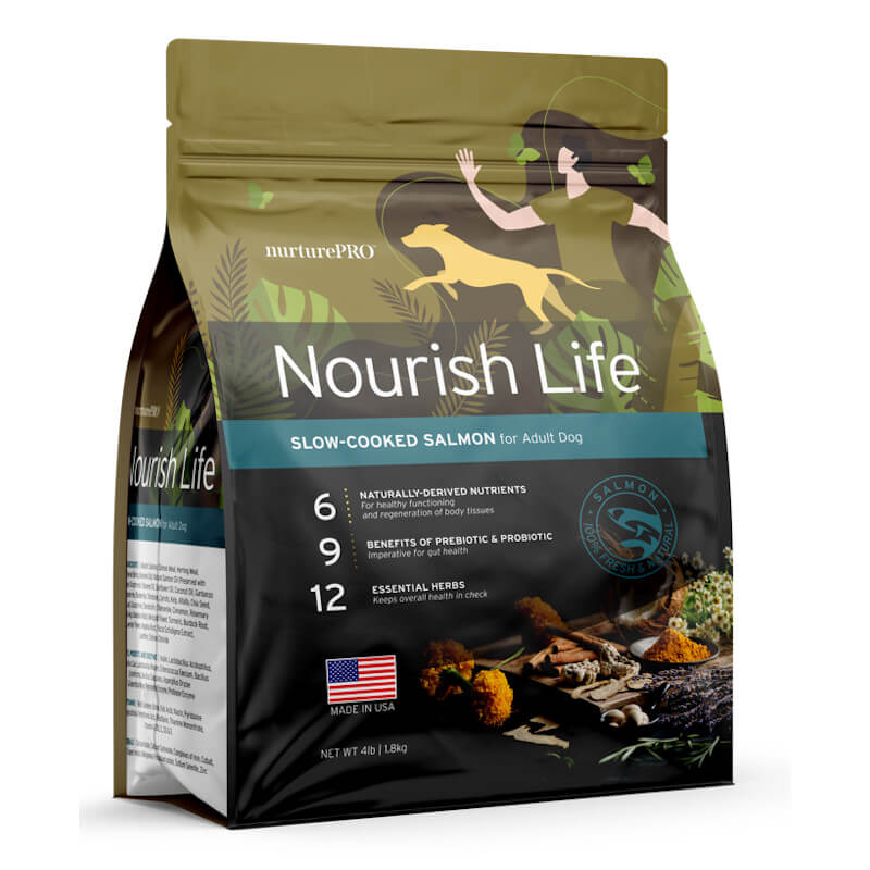 Nurture Pro Nourish Life Salmon Formula For Adult 4lbs | Dog Dry Food ...